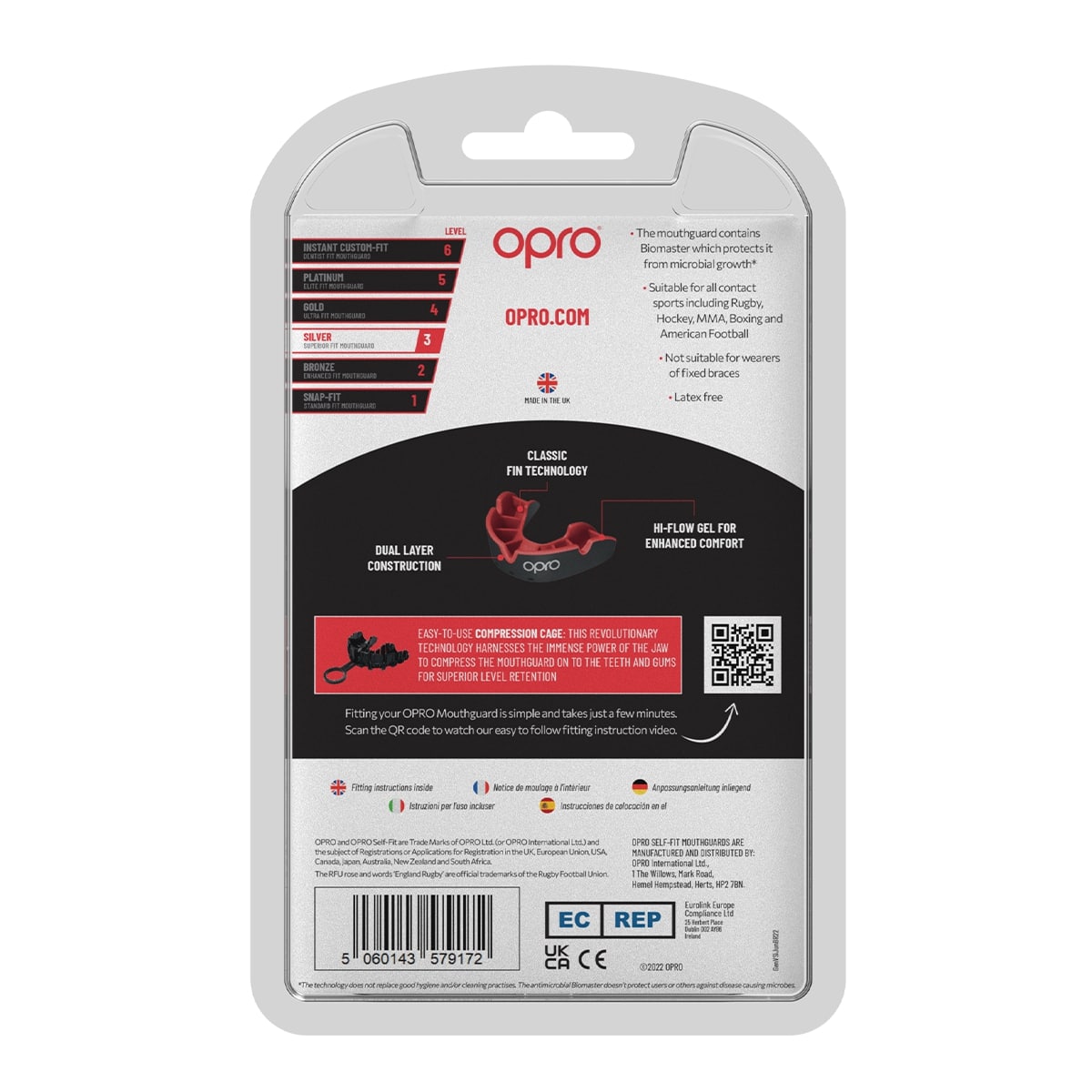 Opro Mouthguards Silver