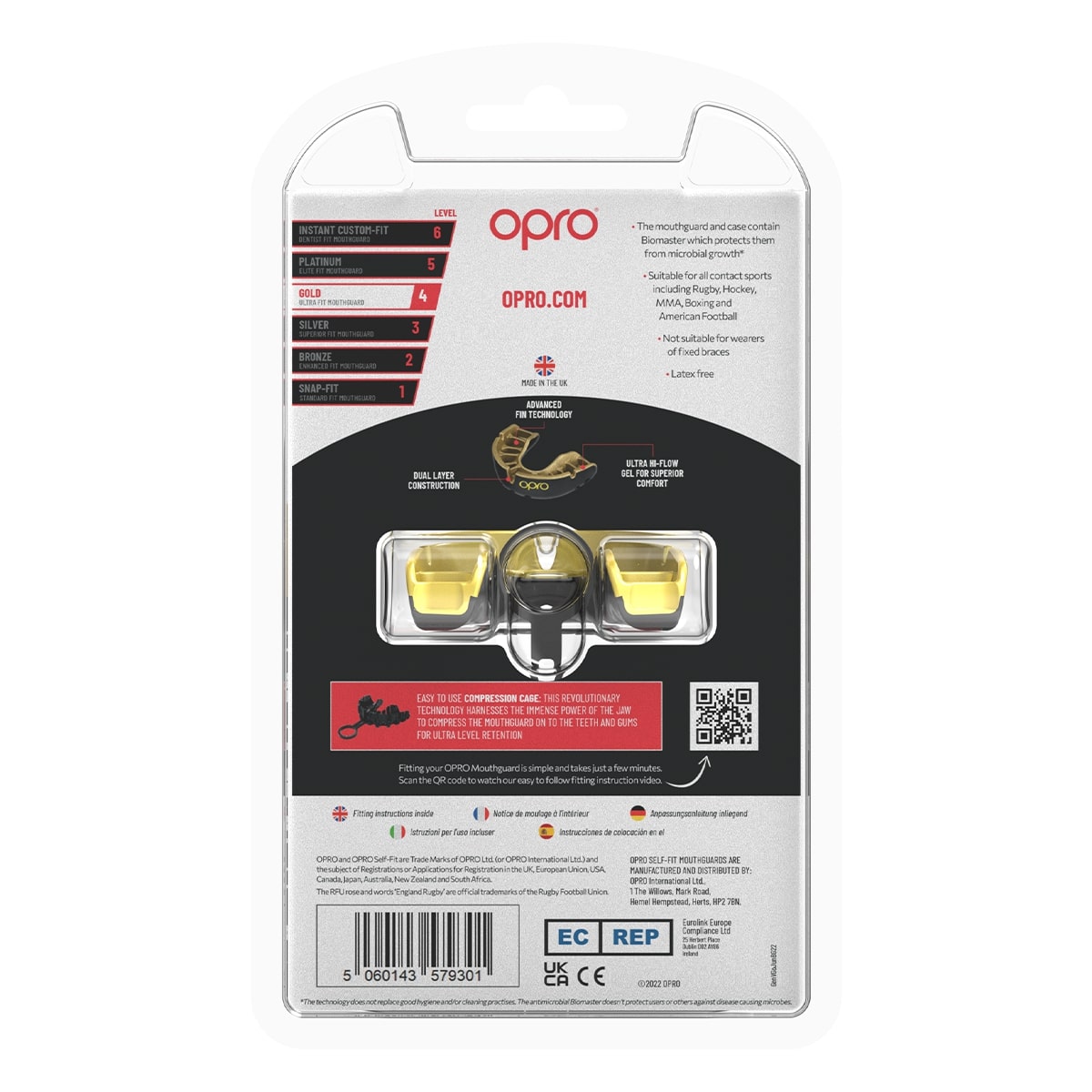 Opro Mouthguards Gold