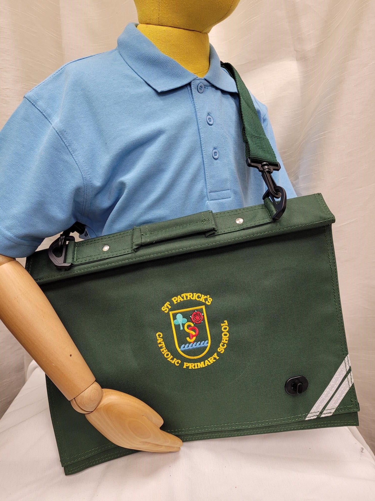 st patrick's expandable bookbag