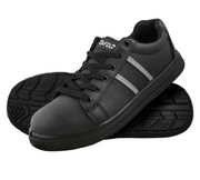Leather Safety Trainer Shoes (Black) - DK86