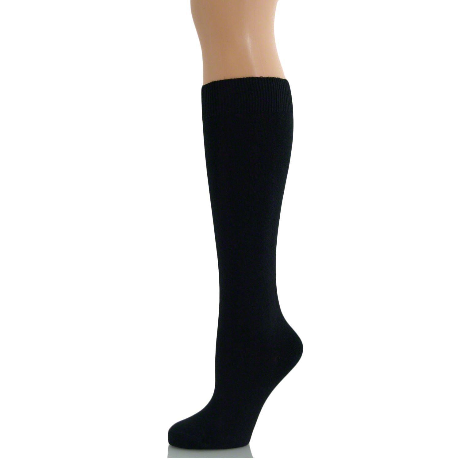 Pex Knee High Socks - 2 Pair (Black)