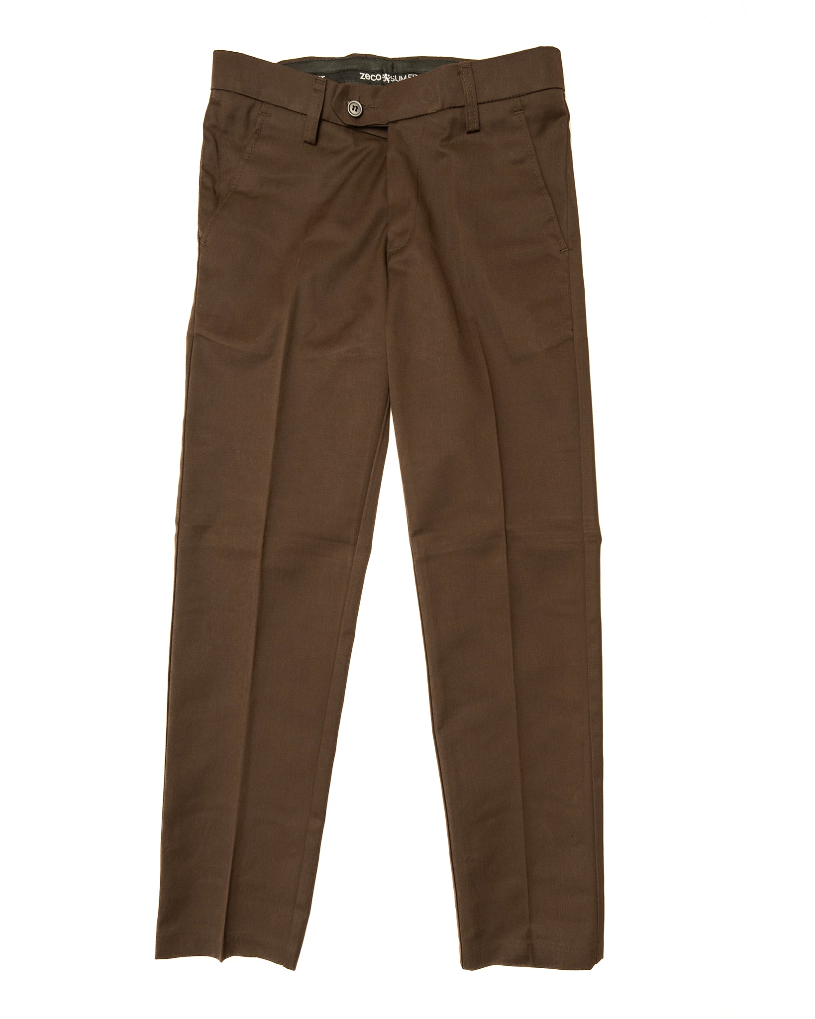 Boy's Slim Leg Trouser (Brown)