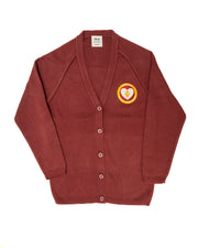 Blessed Sacrament V Neck Knitted Cardigan
