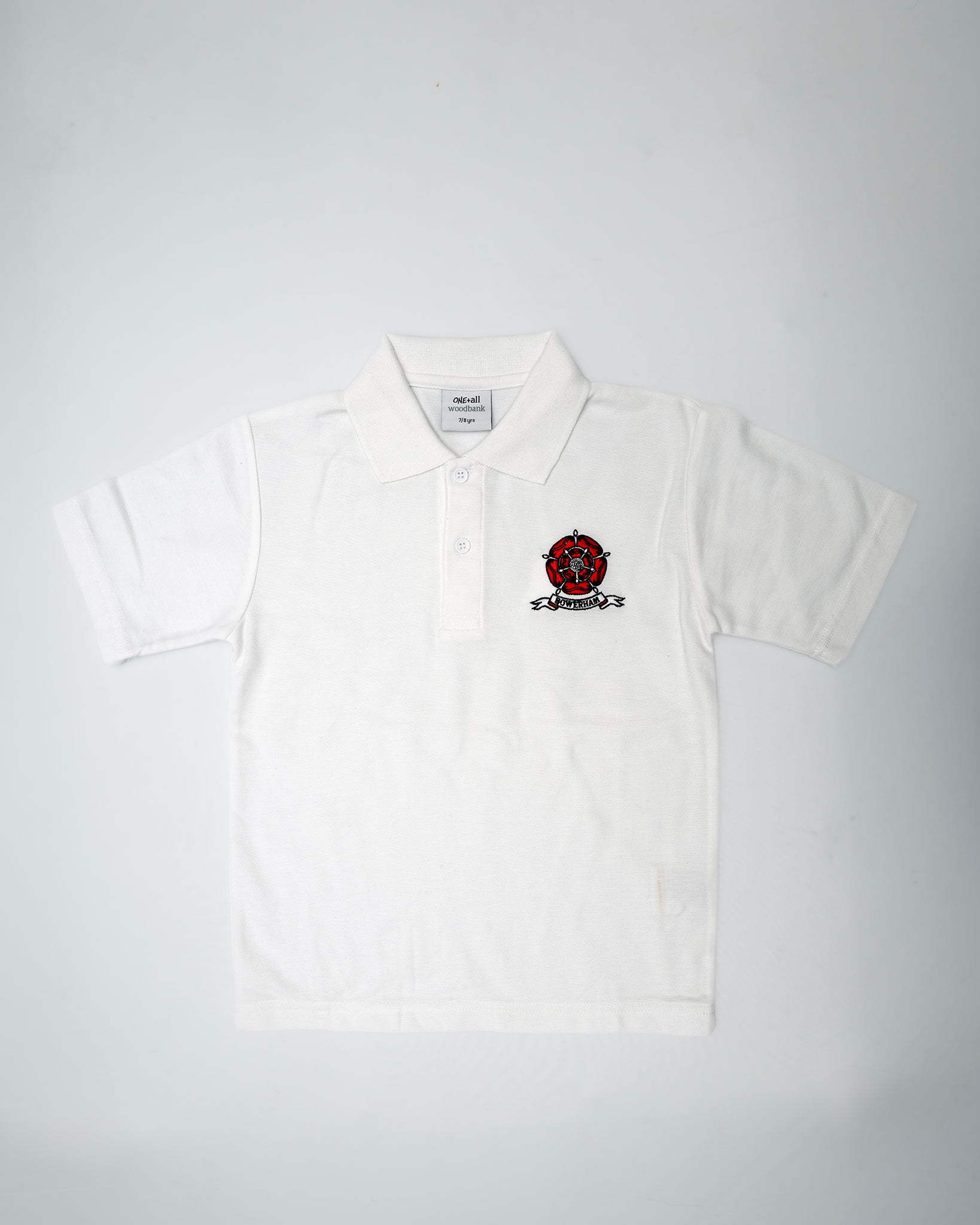 Rose logo White Polo - Bowerham Primary