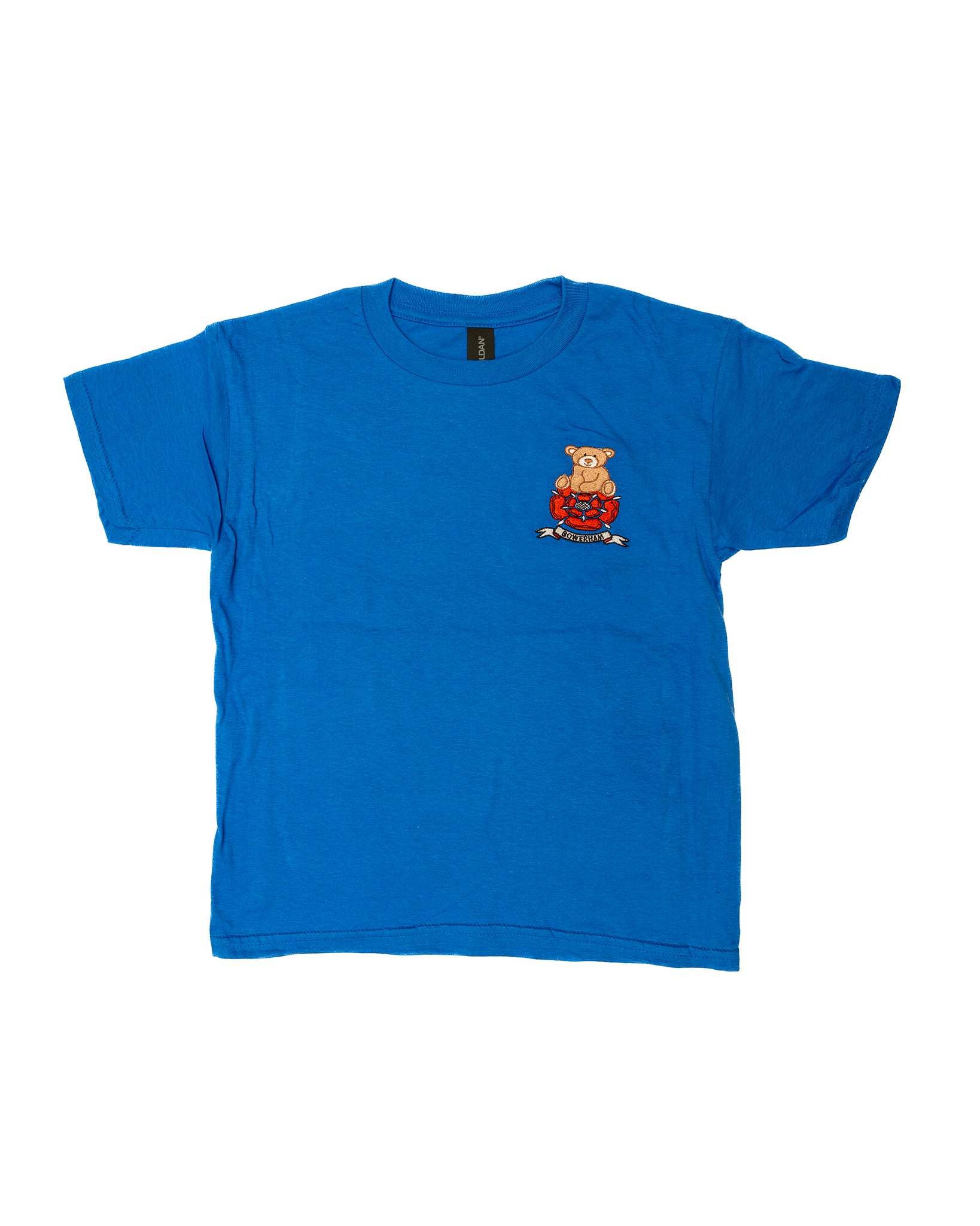 Bear logo P.E. t-shirt in Blue - Bowerham Primary