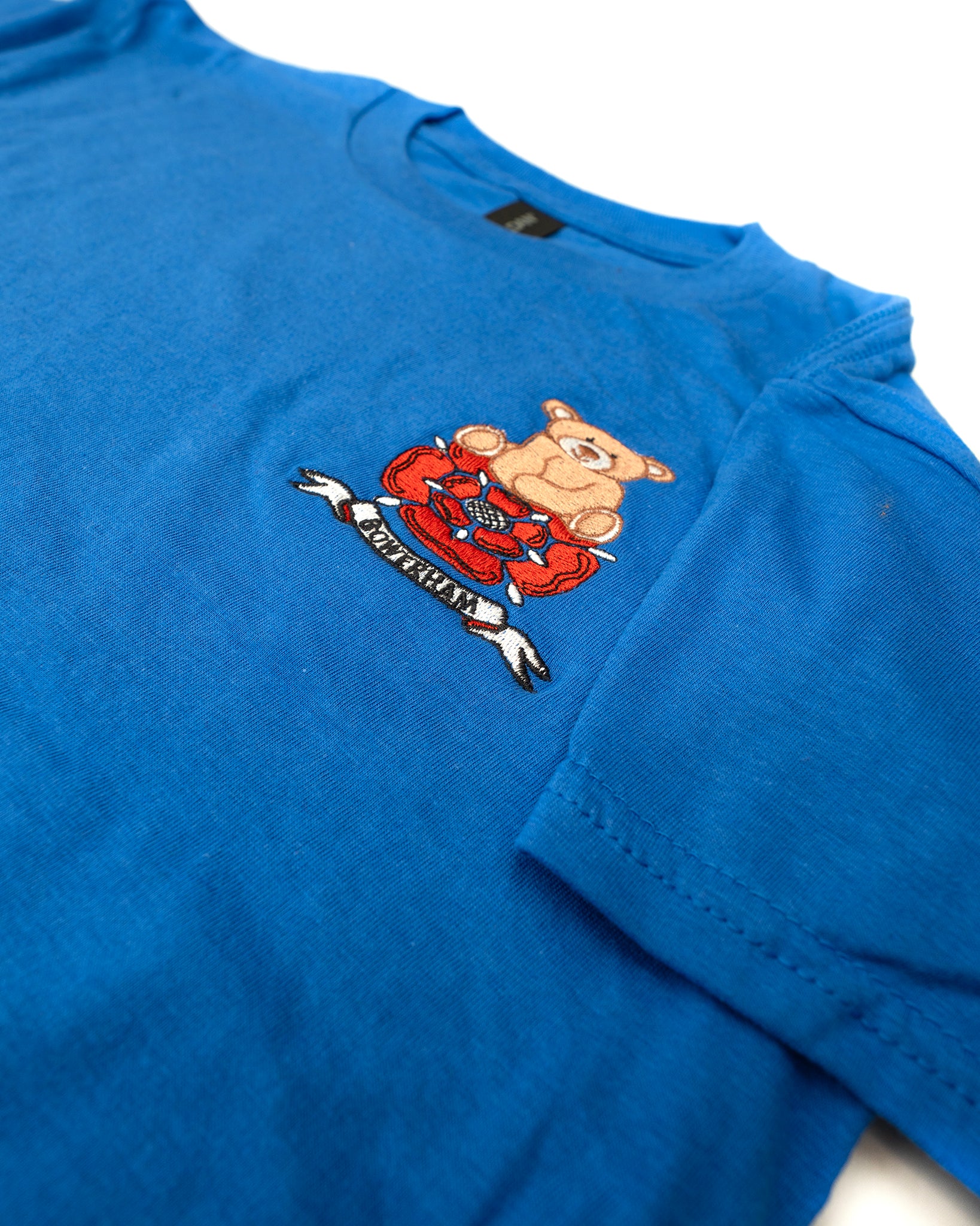 Bear logo P.E. t-shirt in Blue - Bowerham Primary