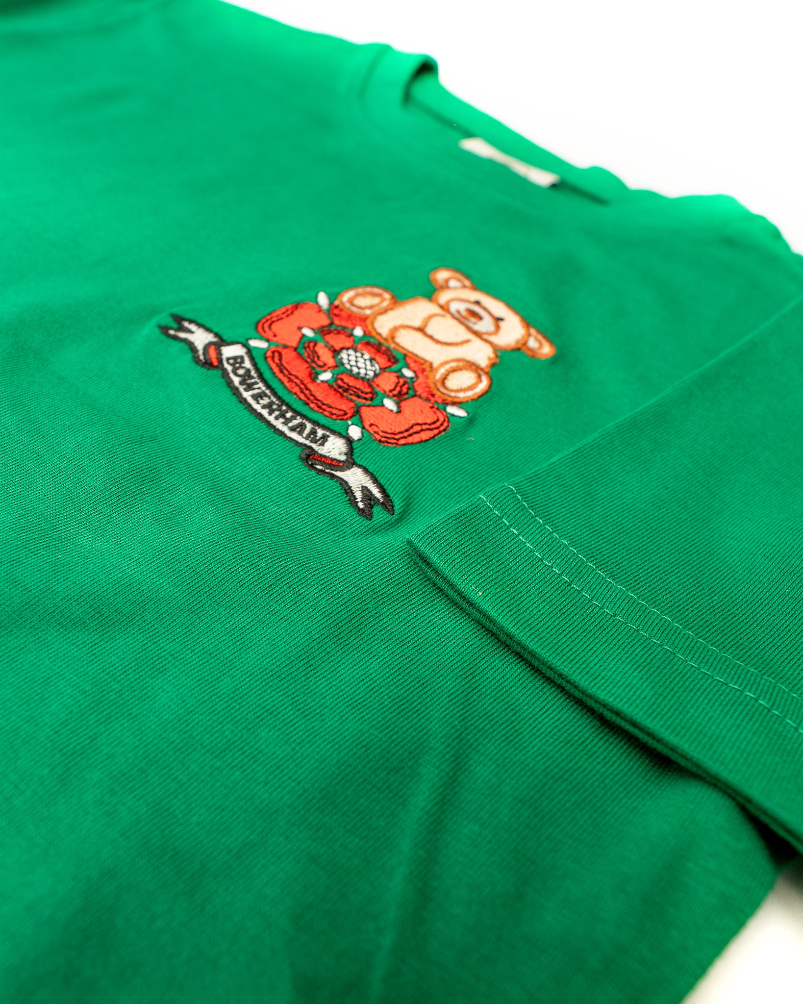 Bear logo P.E. t-shirt in Green - Bowerham Primary