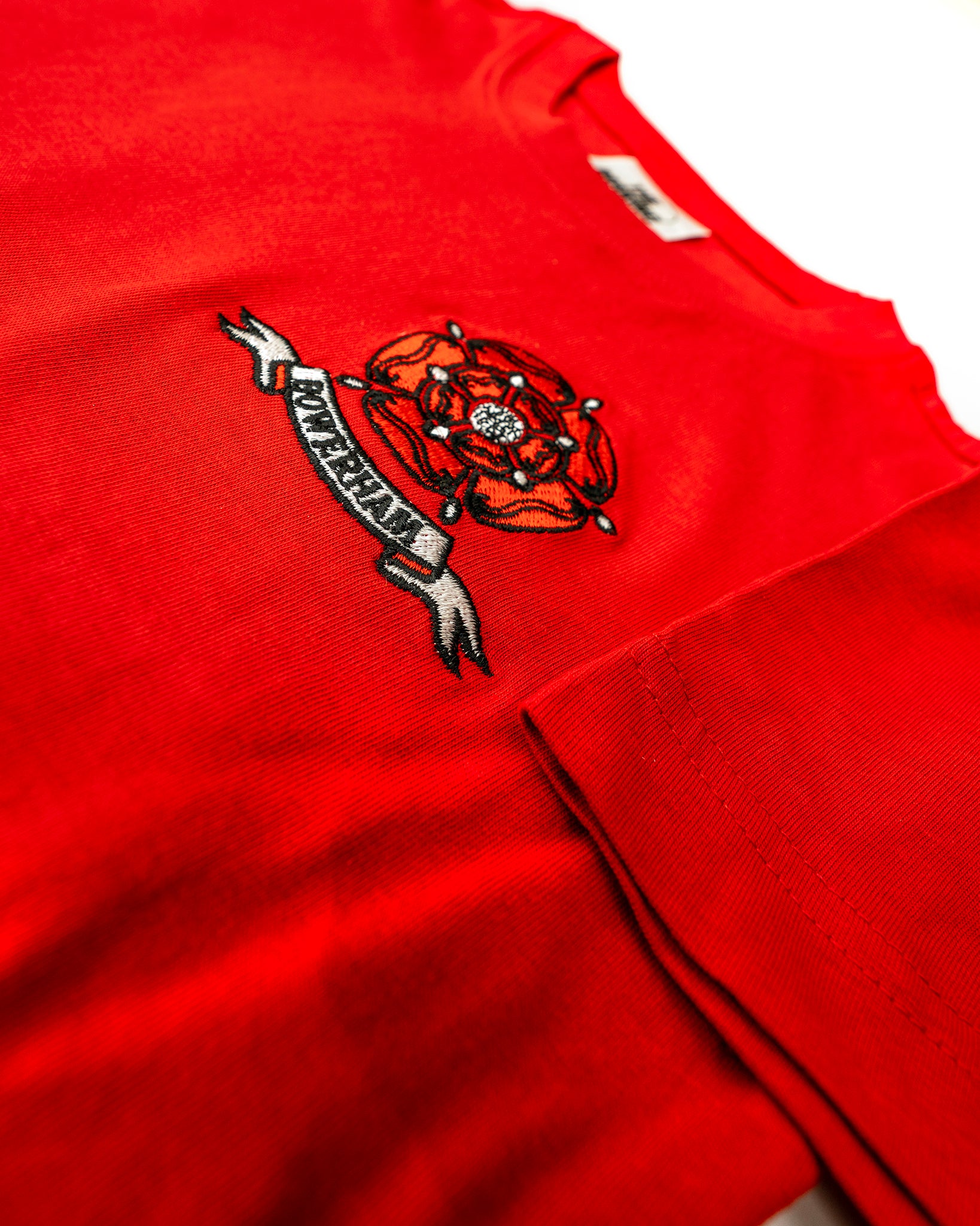 Rose logo P.E. t-shirt in Red - Bowerham Primary