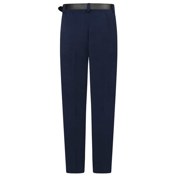 Zeco Navy Elastic Belted Eco-Trouser (BT3056)