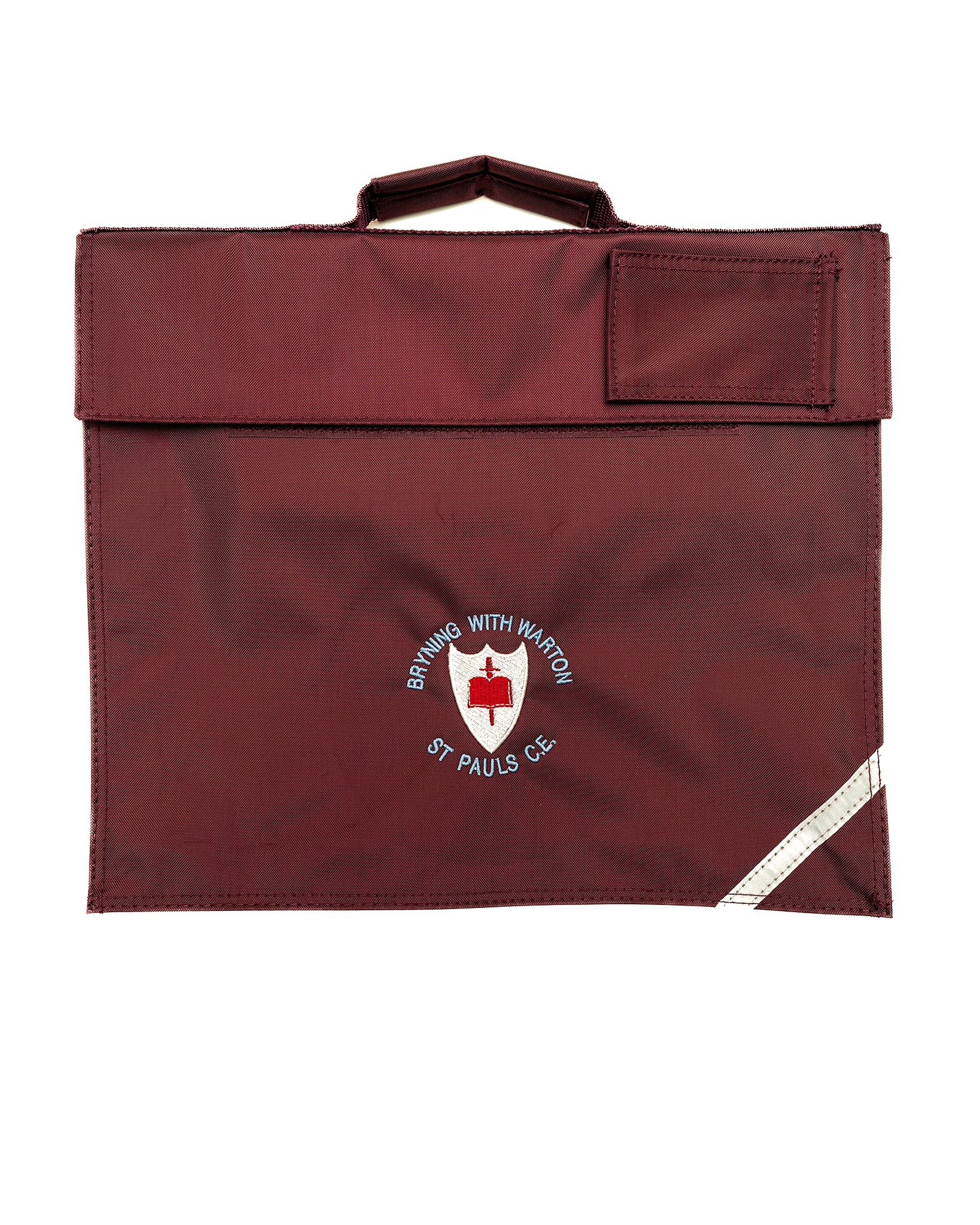 Warton St Pauls Bookbag (Maroon) - (Embroidered)