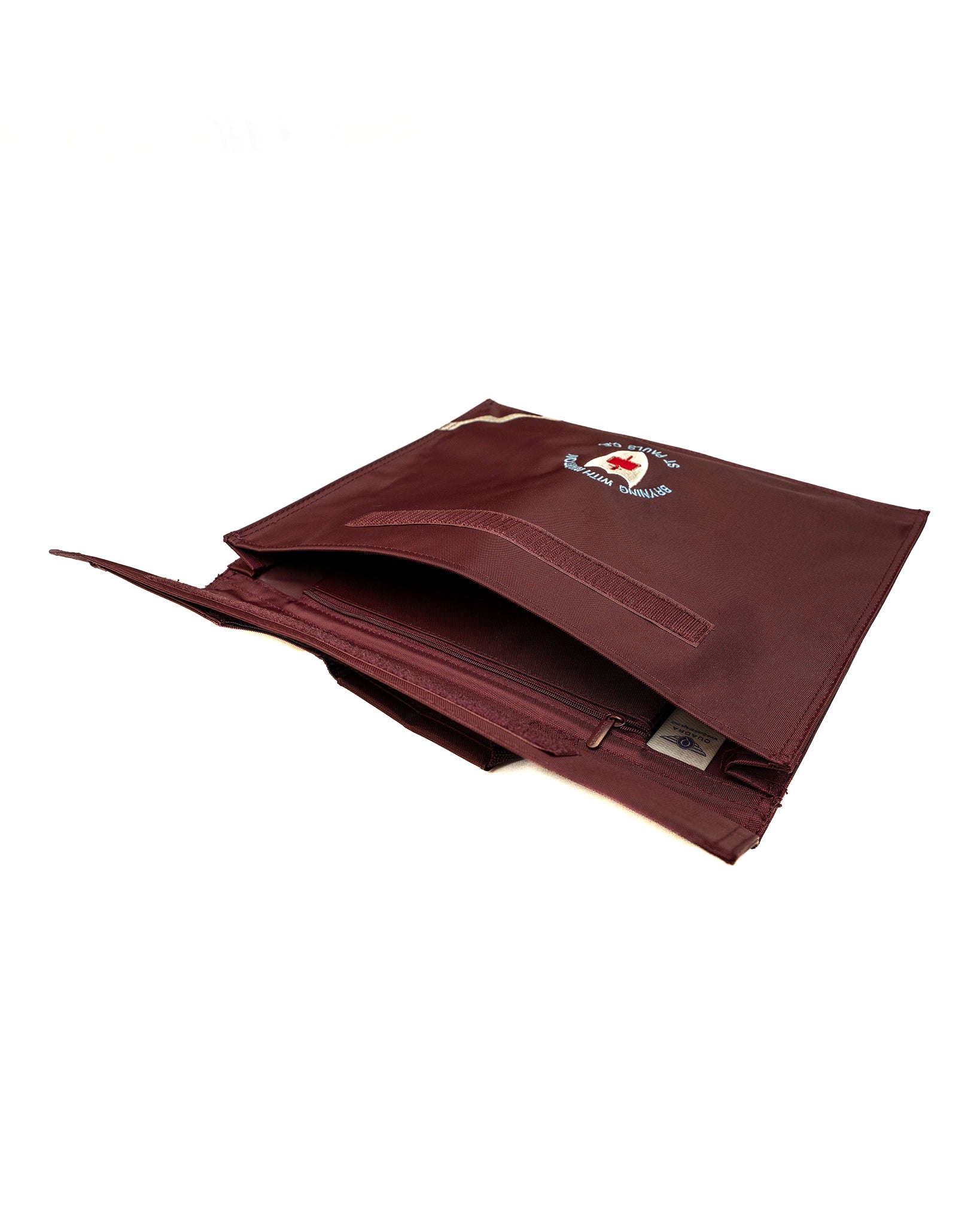 Warton St Pauls Bookbag (Maroon) - (Embroidered)