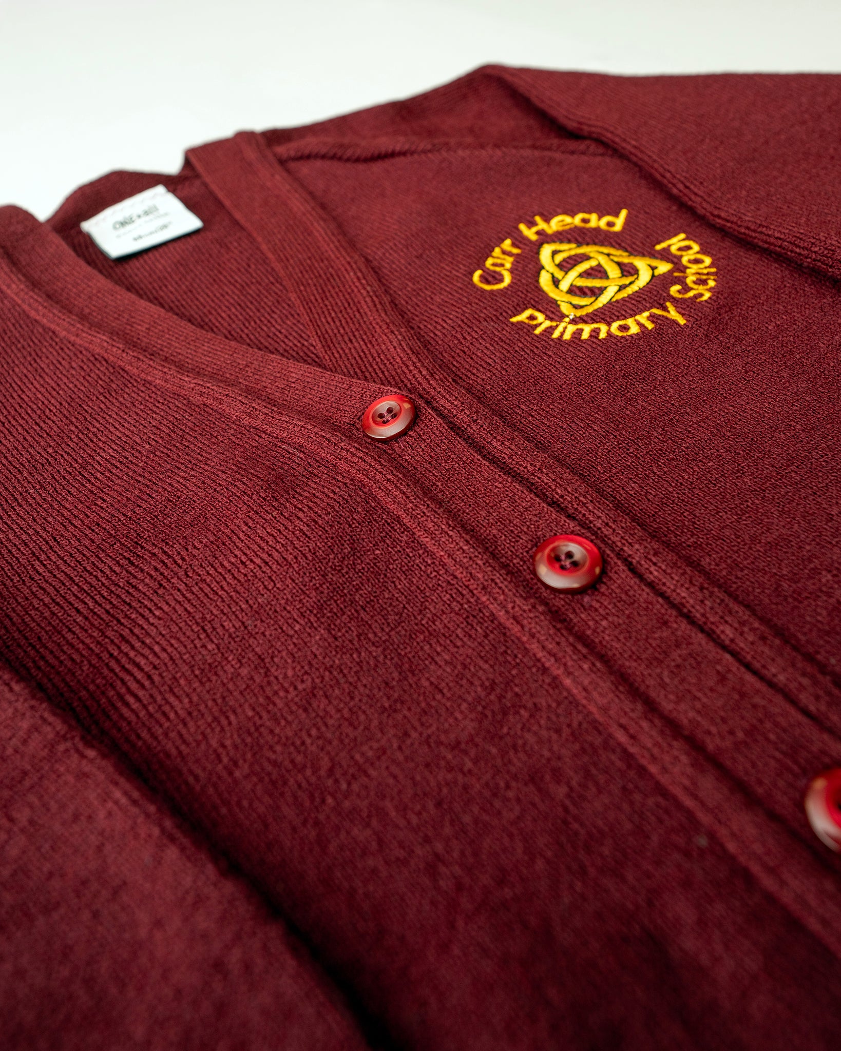 Carr Head Maroon Knitted Cardigan