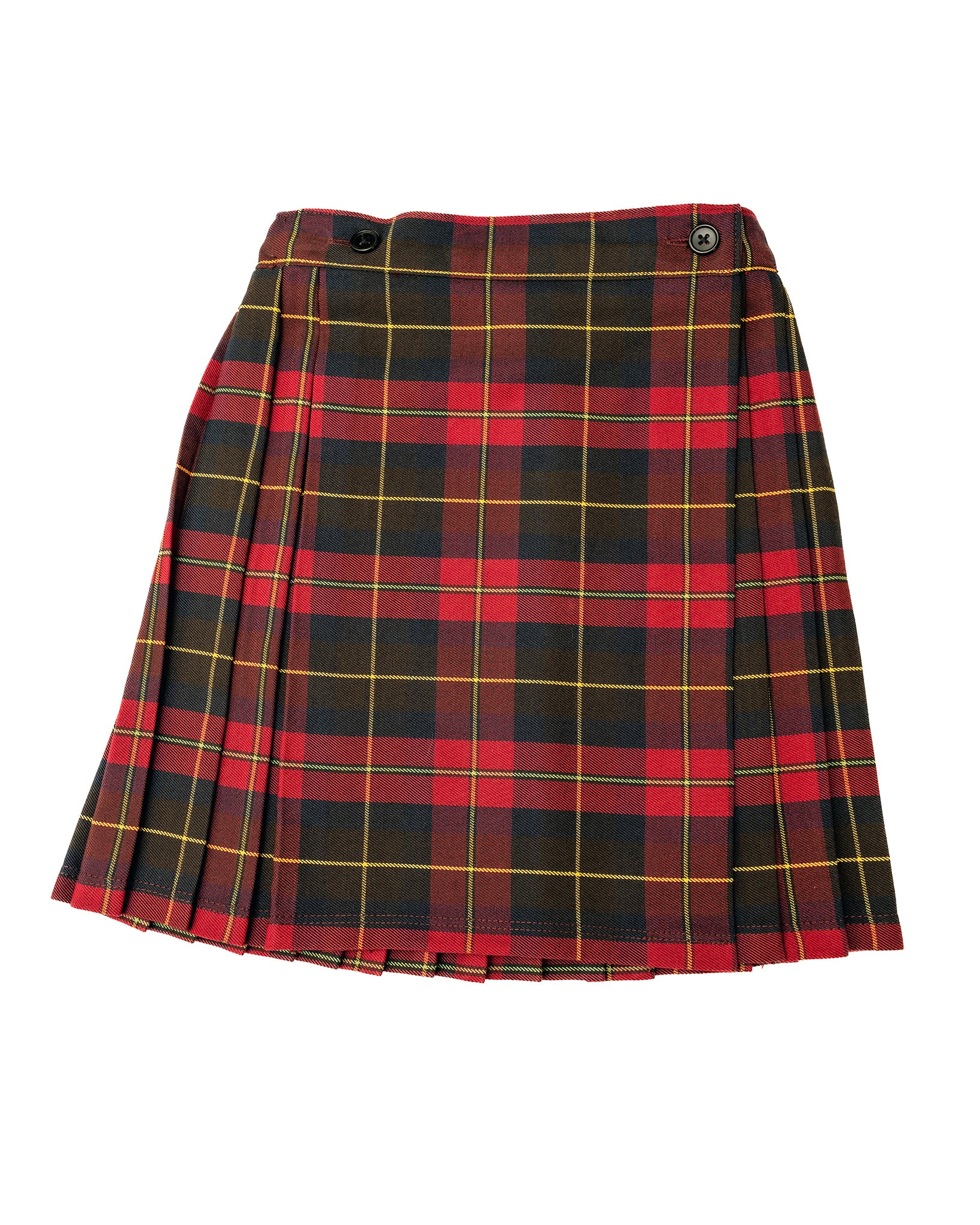 Maroon Tartan Button Kilt