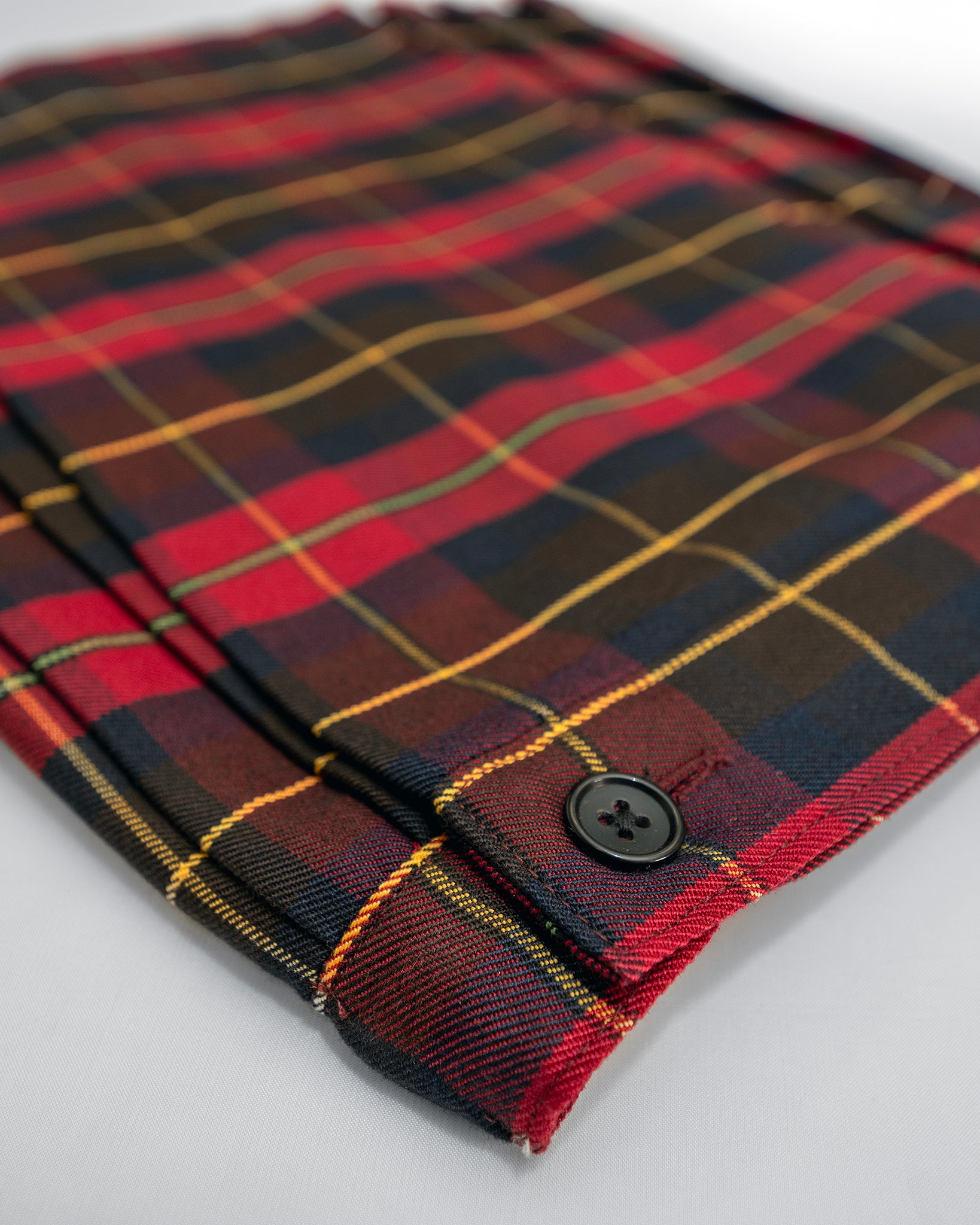Maroon Tartan Button Kilt