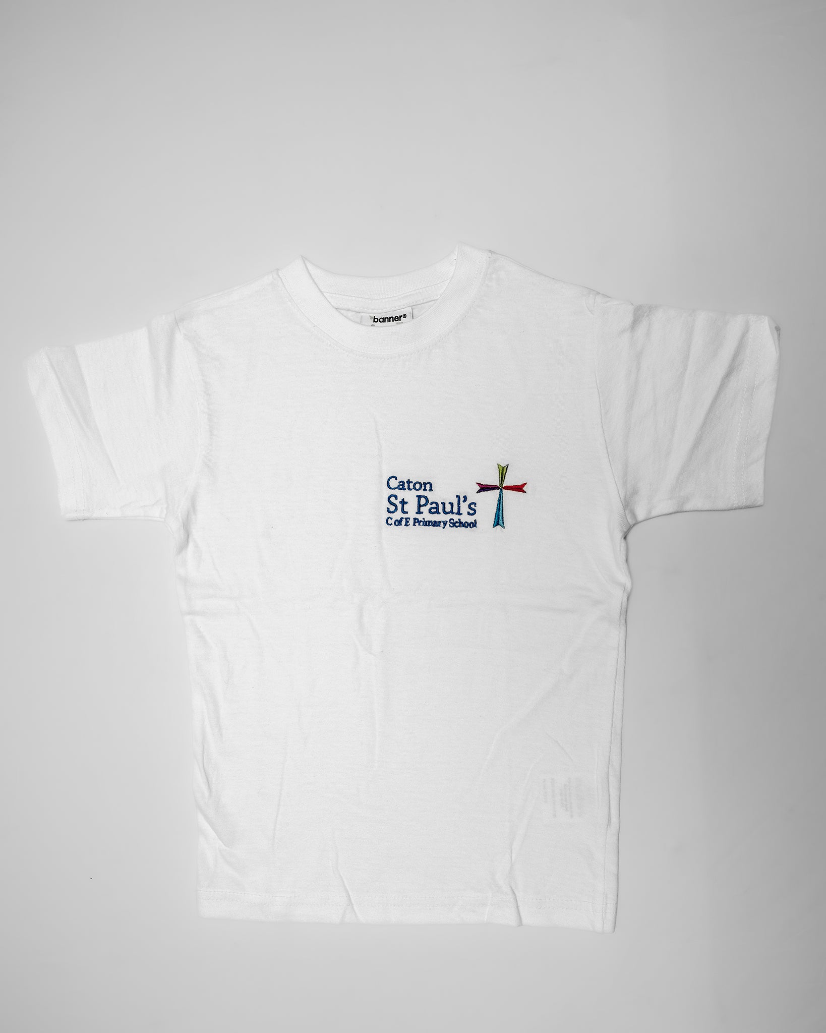 Caton St Paul's Primary P.E Top (White)
