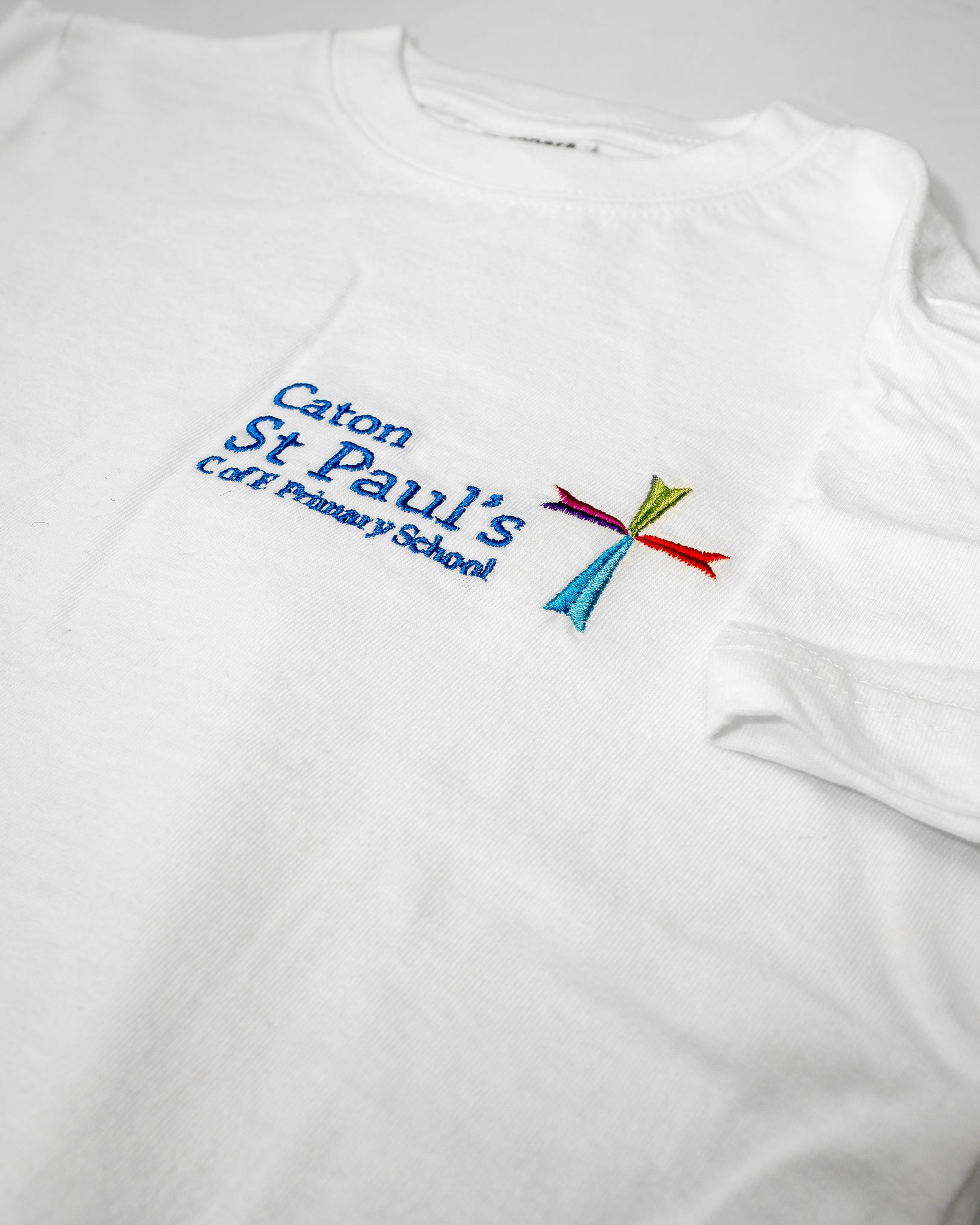 Caton St Paul's Primary P.E Top (White)