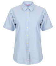 Henbury Ladies Short Sleeve Classic Oxford Blouse - H516