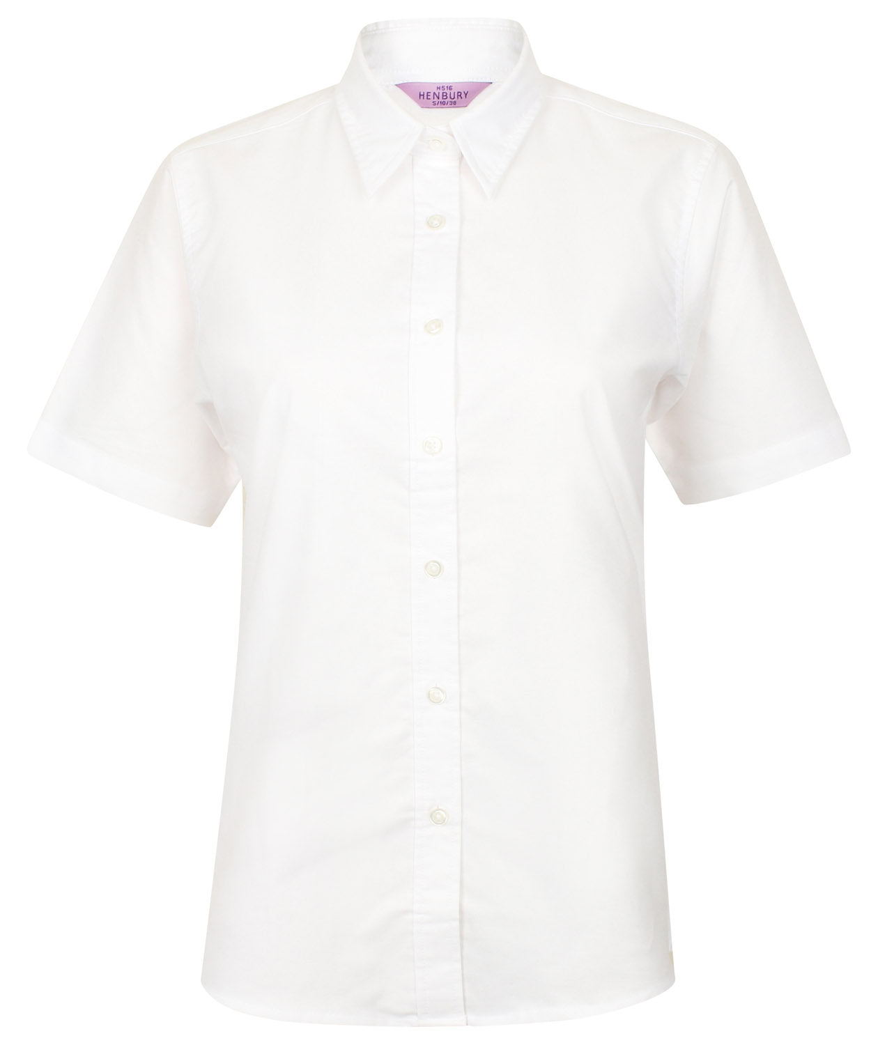 Henbury Ladies Short Sleeve Classic Oxford Blouse - H516