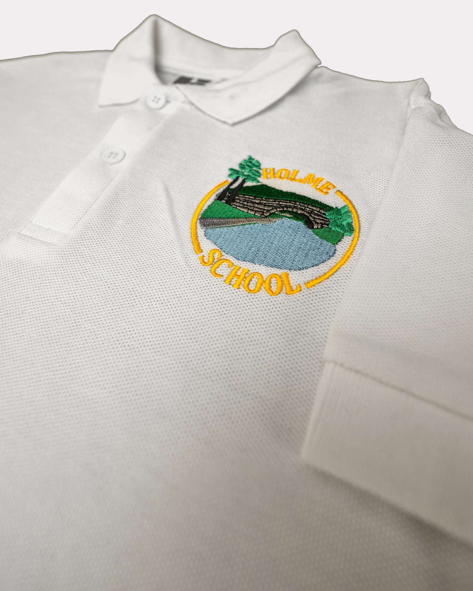 Holme School Polo Shirt (White)