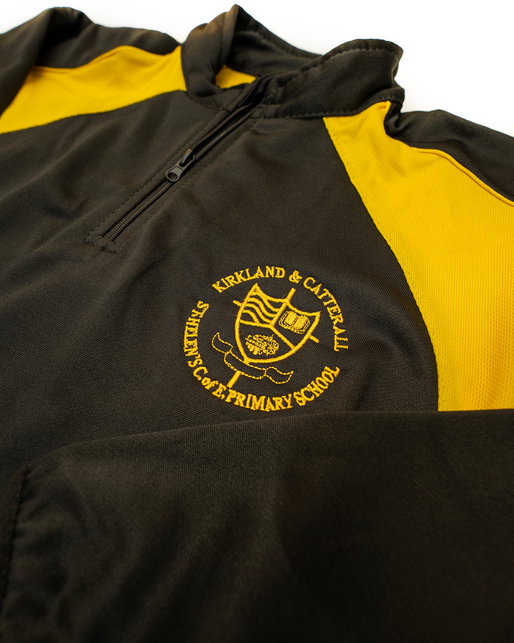 Kirkland P.E 1/4 Zip Track Top (Black/Yellow)