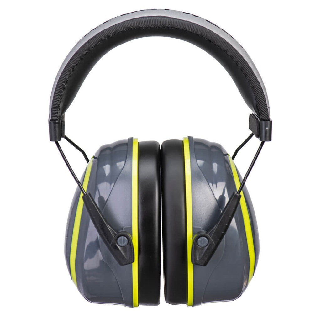 Hi-Vis Extreme PPE Ear Defenders Medium - Grey/Yellow - Portwest PW73