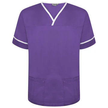 Contrast Trim Smart Scrub Top