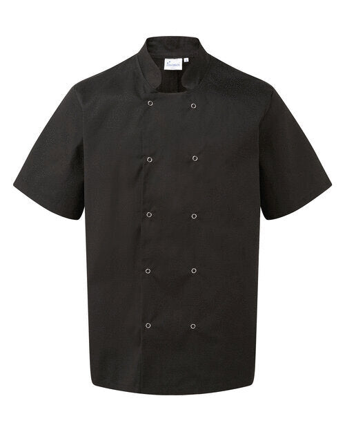 Stud Short Sleeve Chef Jacket