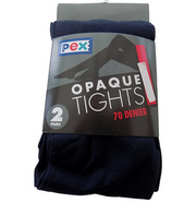 Pex Opaque Tights - 2 Pair (Navy)