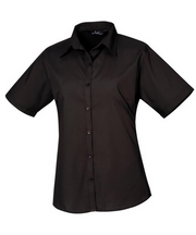 Women's Short Sleeve Poplin Blouse - PR302