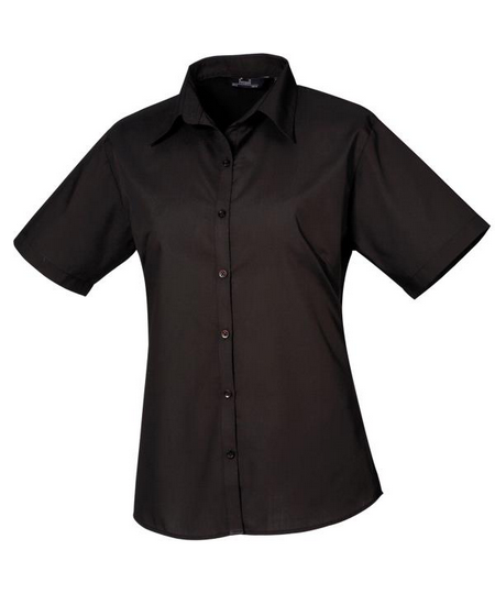 Women's Short Sleeve Poplin Blouse - PR302