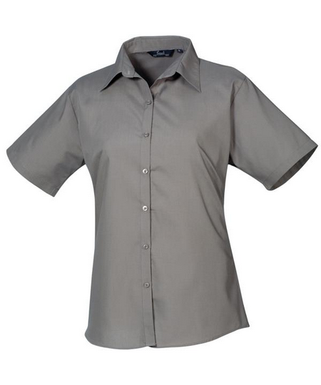 Women's Short Sleeve Poplin Blouse - PR302