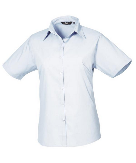 Women's Short Sleeve Poplin Blouse - PR302