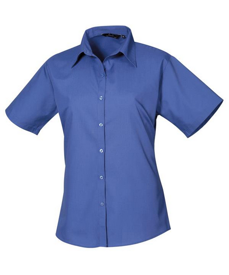 Women's Short Sleeve Poplin Blouse - PR302