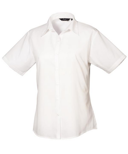 Women's Short Sleeve Poplin Blouse - PR302