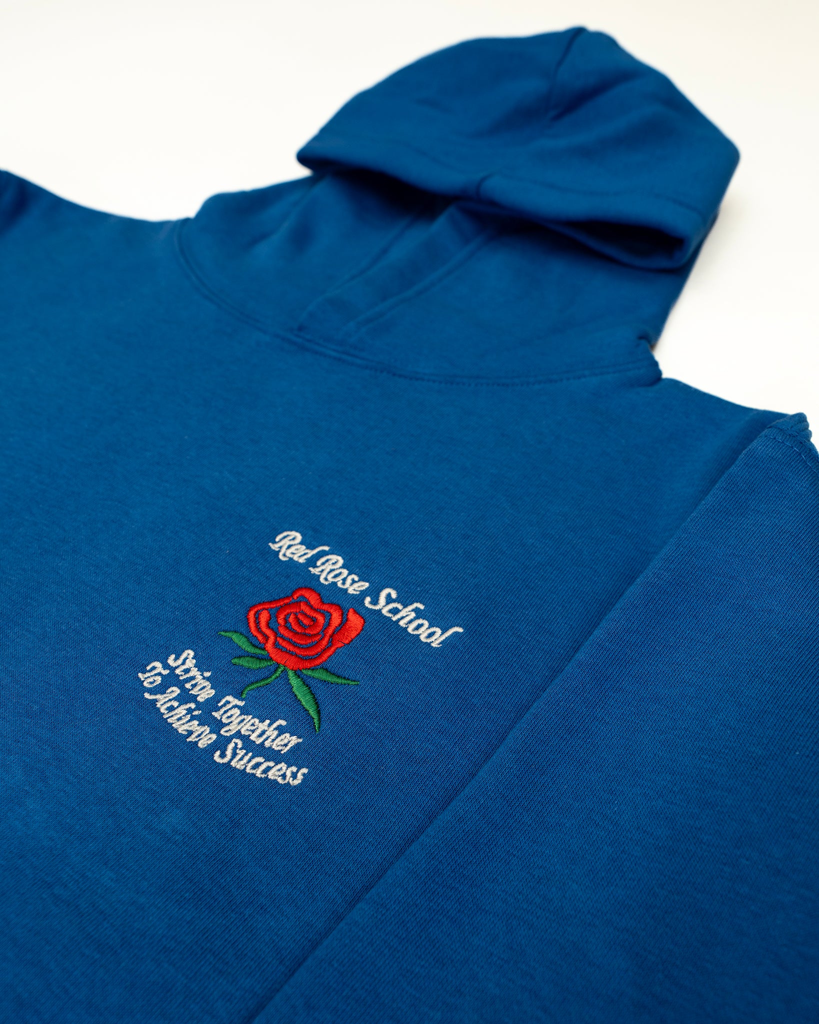 Red Rose P.E Hoodie - Royal (Embroidered)