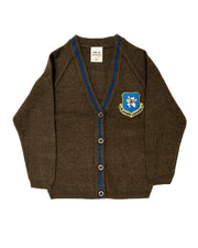St Joseph's CPS V-Neck Cardigan (Grey/Royal) - (Embroidered)