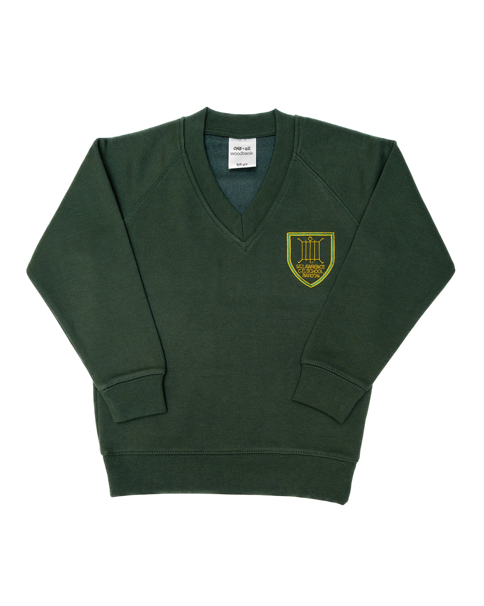 Barton S.L. Primary V-Neck Jumper - Bottle (Embroidered)