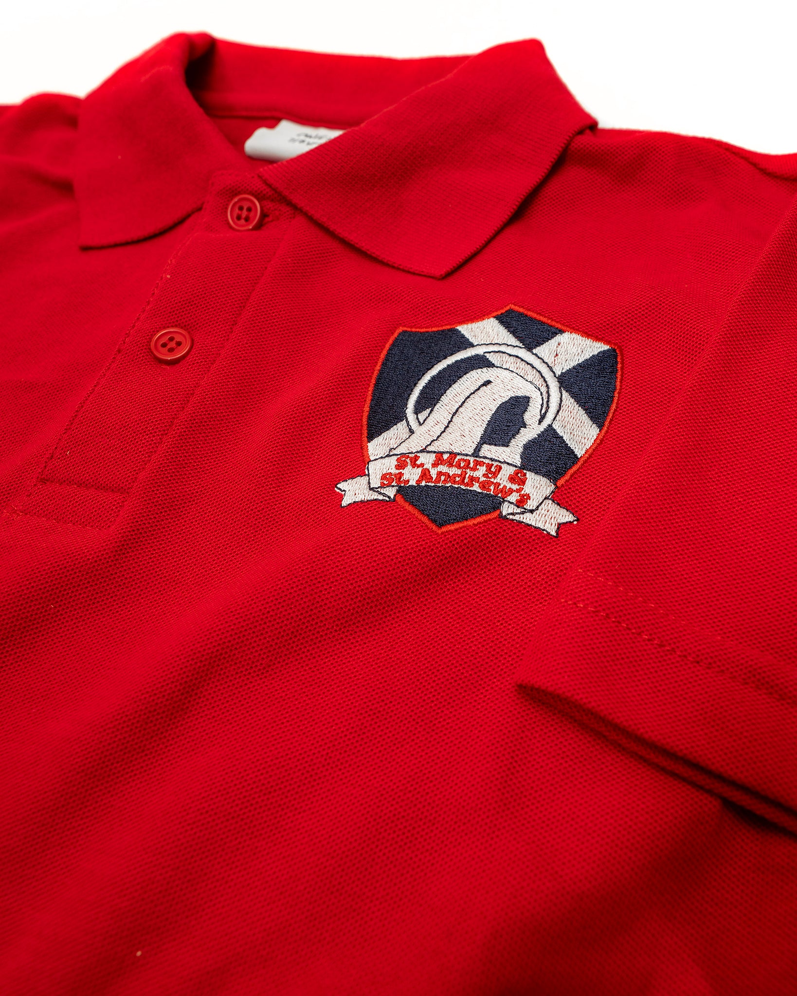 St Mary & St Andrew Polo Shirt (Red)