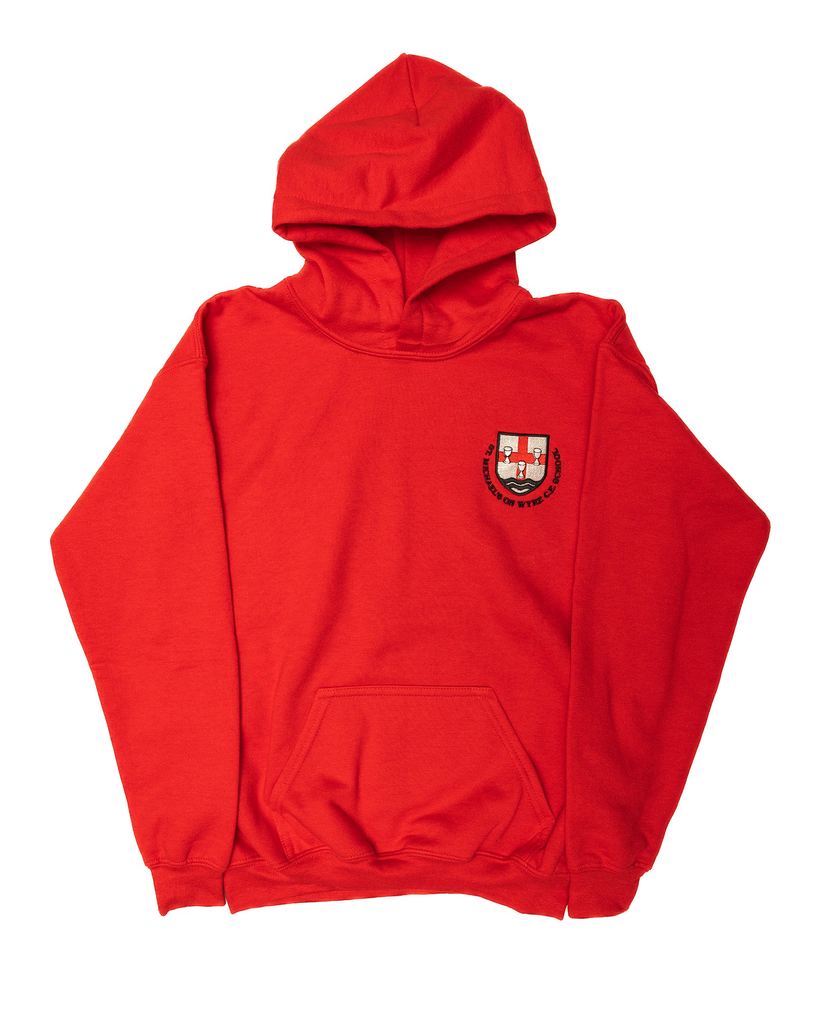 St Michael's on Wyre Junior P.E Hoodie (Red) - (Badged)