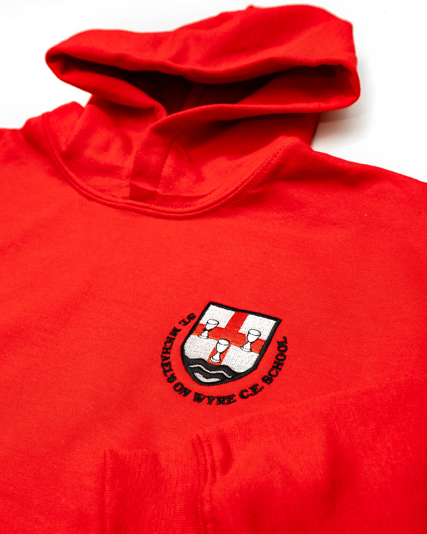 St Michael's on Wyre Junior P.E Hoodie (Red) - (Badged)