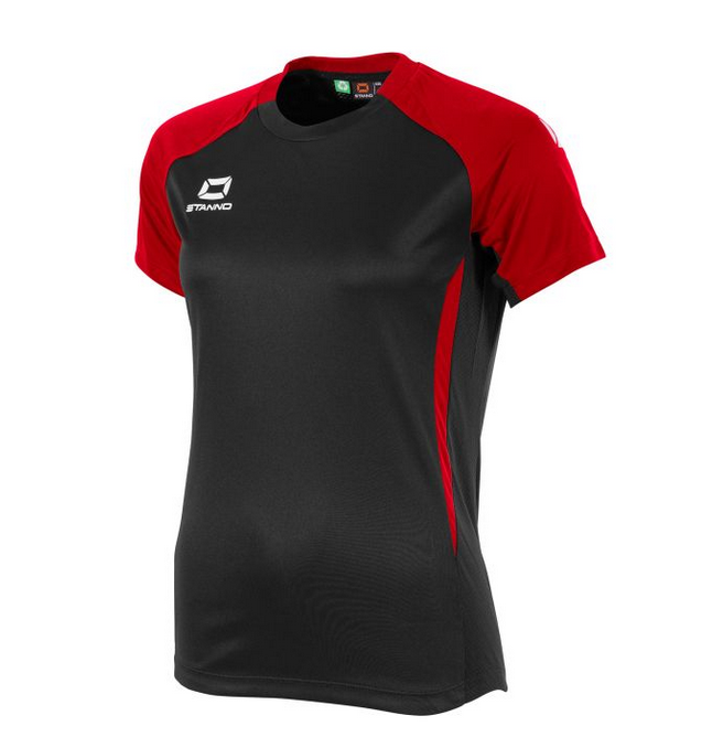 Garstang Juniors Stadio T-Shirt Ladies (Black/Red)