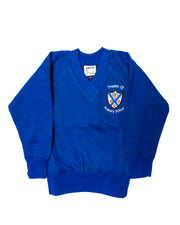 Treales Primary V-Neck Jumper (Royal) - Embroidered