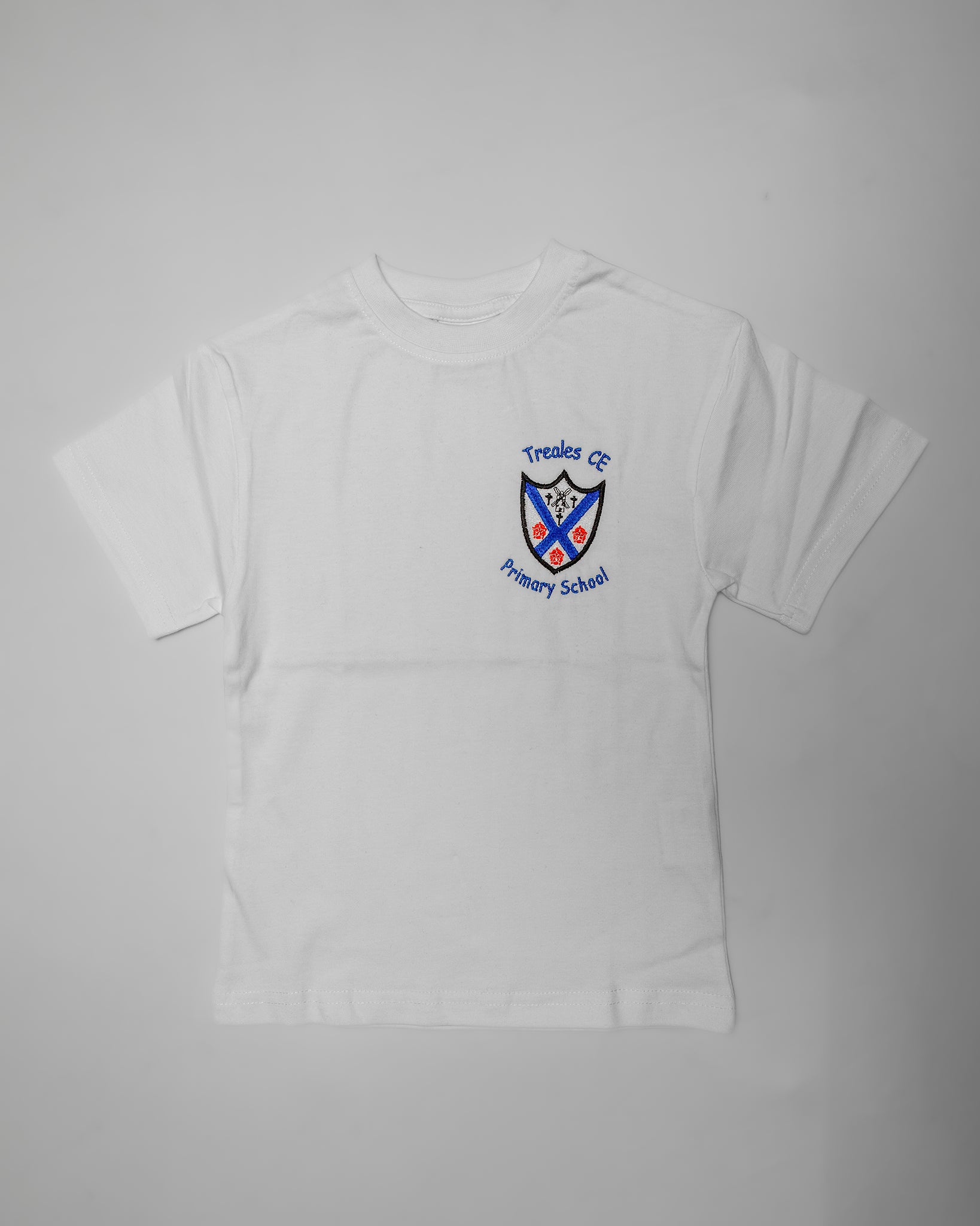 Treales Primary P.E T-Shirt (White) - Embroidered