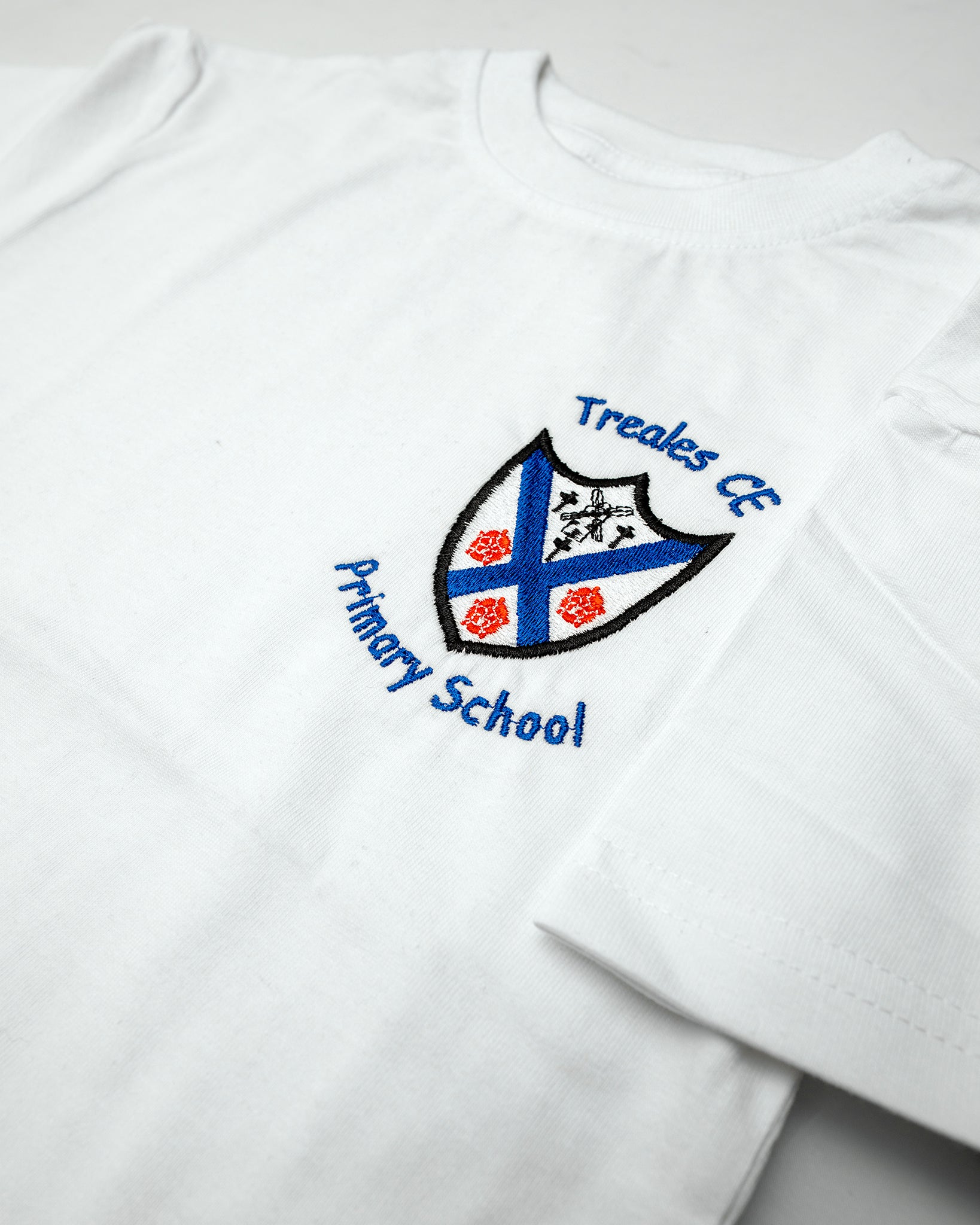 Treales Primary P.E T-Shirt (White) - Embroidered