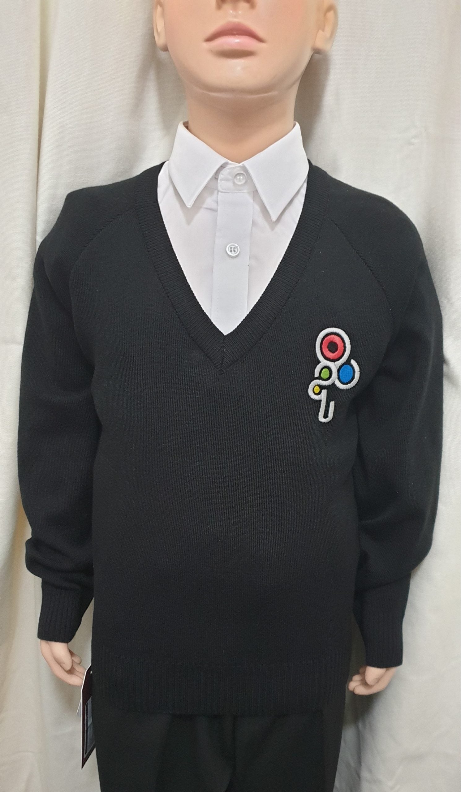 Unity Black V-Neck Jumper