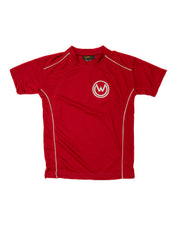 Waterloo P.E T-Shirt (Maroon/Grey) - (Badge)