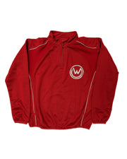 Waterloo P.E 1/4 Zip Top (Maroon/Grey) - (Badge)