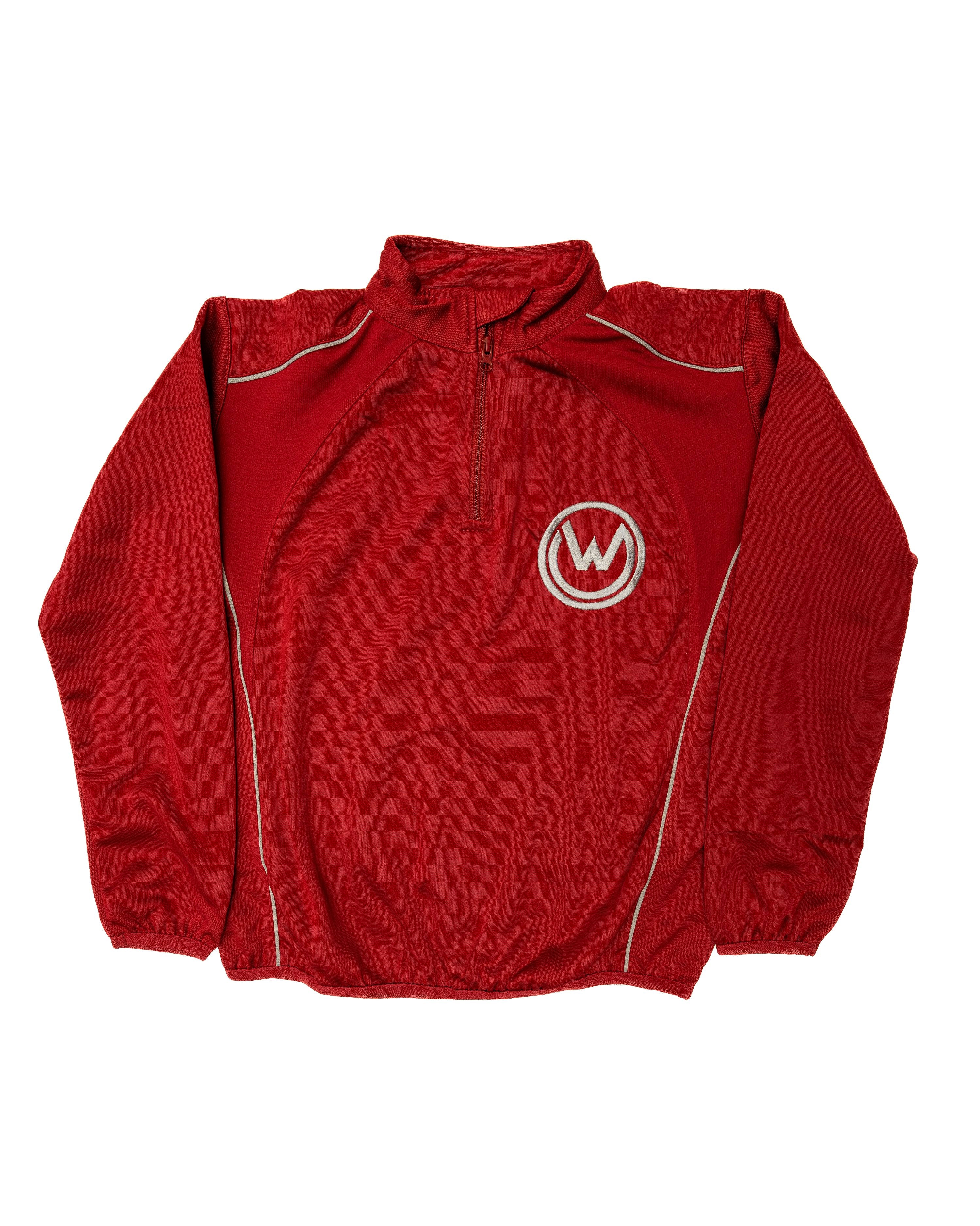 Waterloo P.E 1/4 Zip Top (Maroon/Grey) - (Badge)