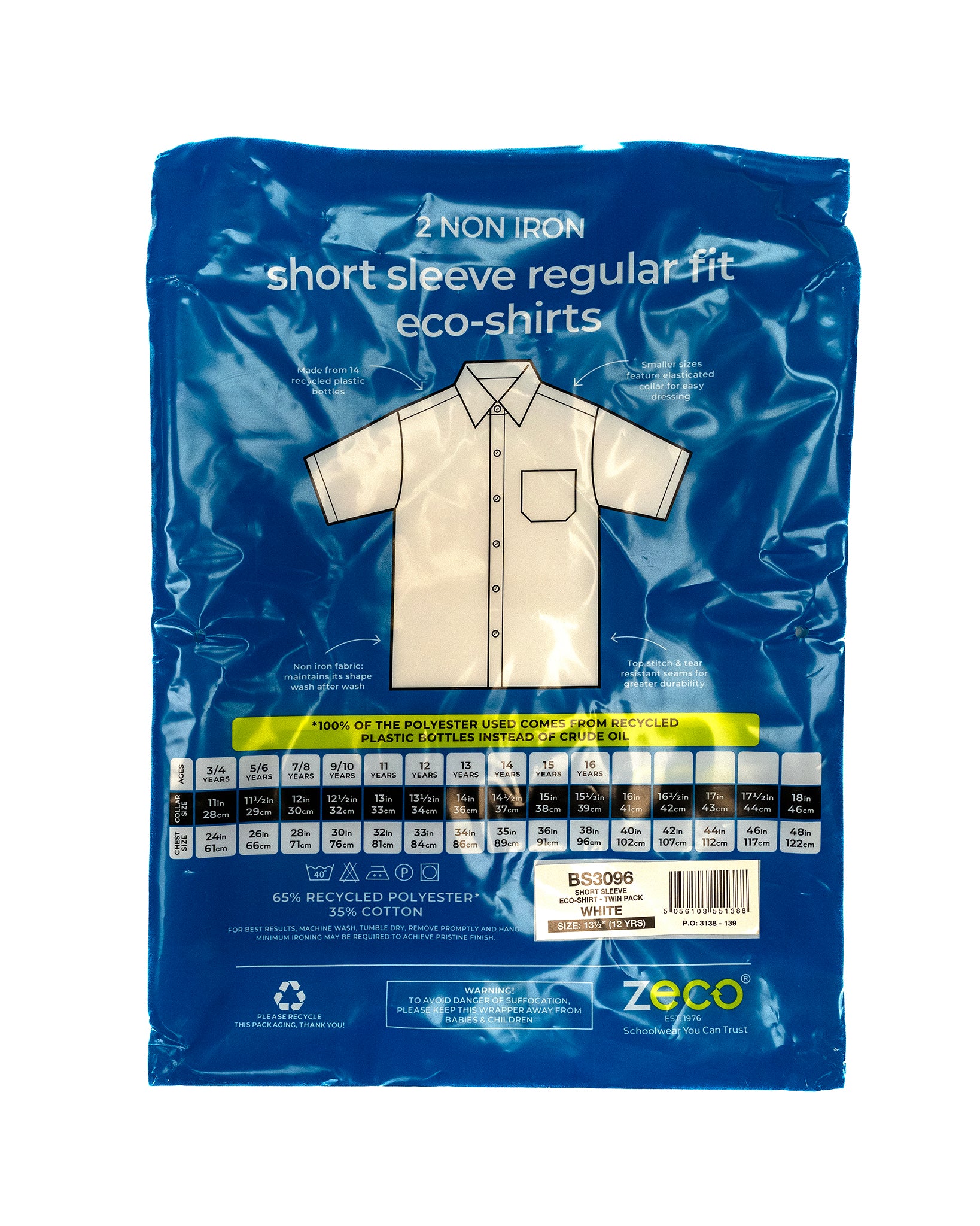 Zeco S/S Shirts - 2 Pack (White)