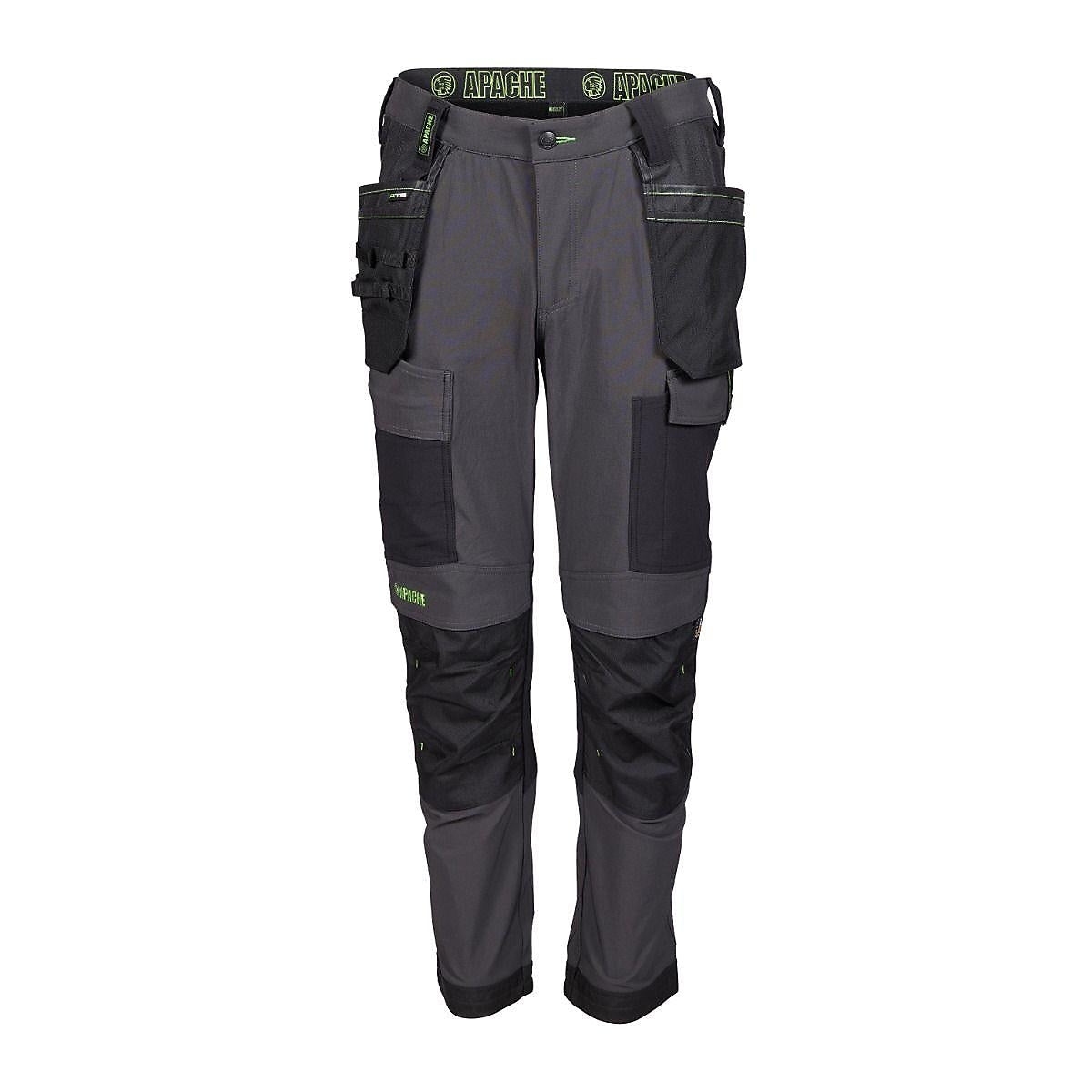 Grey/Black 4 Way Stretch Trouser